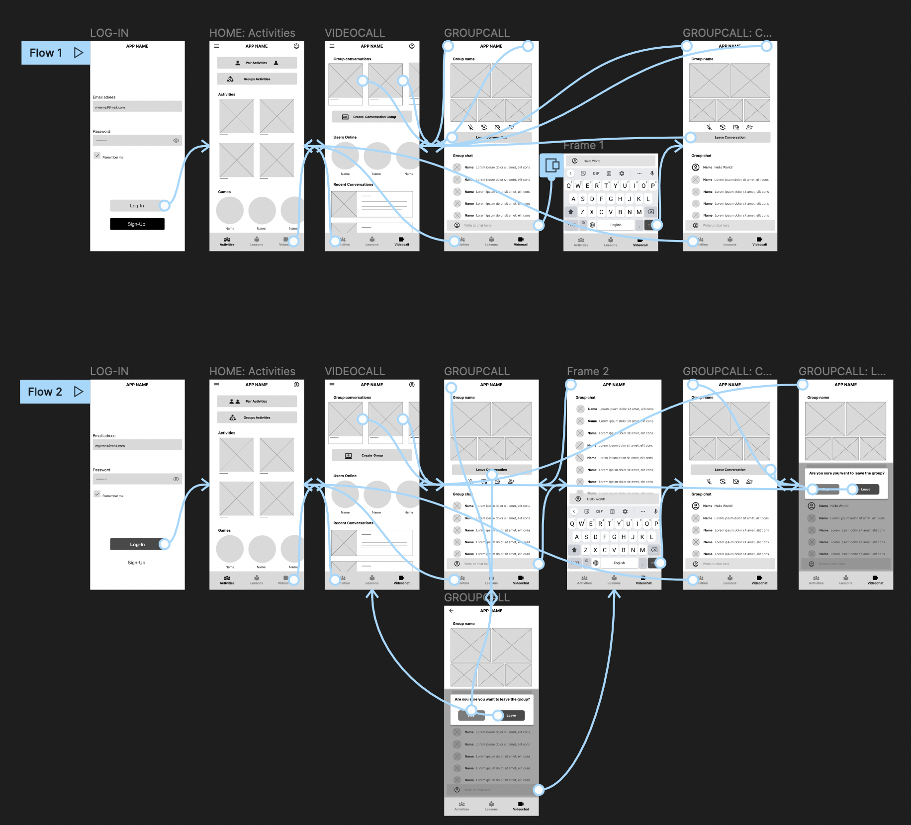 WEtalk Low-Fidelity Prototype